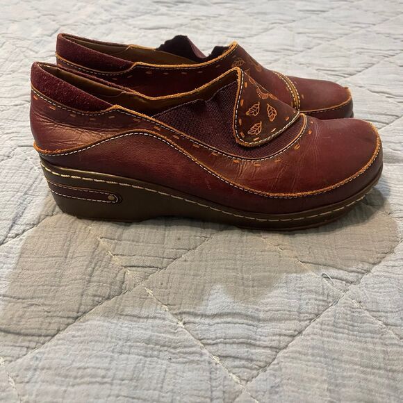 L’Artiste by Spring Step Women’s Leather Slip On Wedge Shoes Size 39 (8.5-9) - Picture 1 of 8